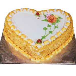 1/2Kg Butter Scotch Heart Shape cake 1/2Kg Butter Scotch Heart Shape cake